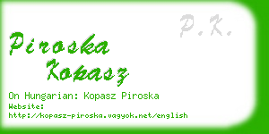 piroska kopasz business card